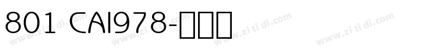801 CAI978字体转换